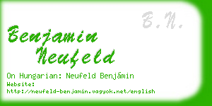 benjamin neufeld business card