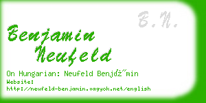 benjamin neufeld business card